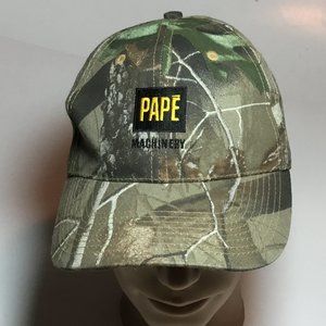 Pape Machinery Real Tree Camo Snap Back Hat EUC